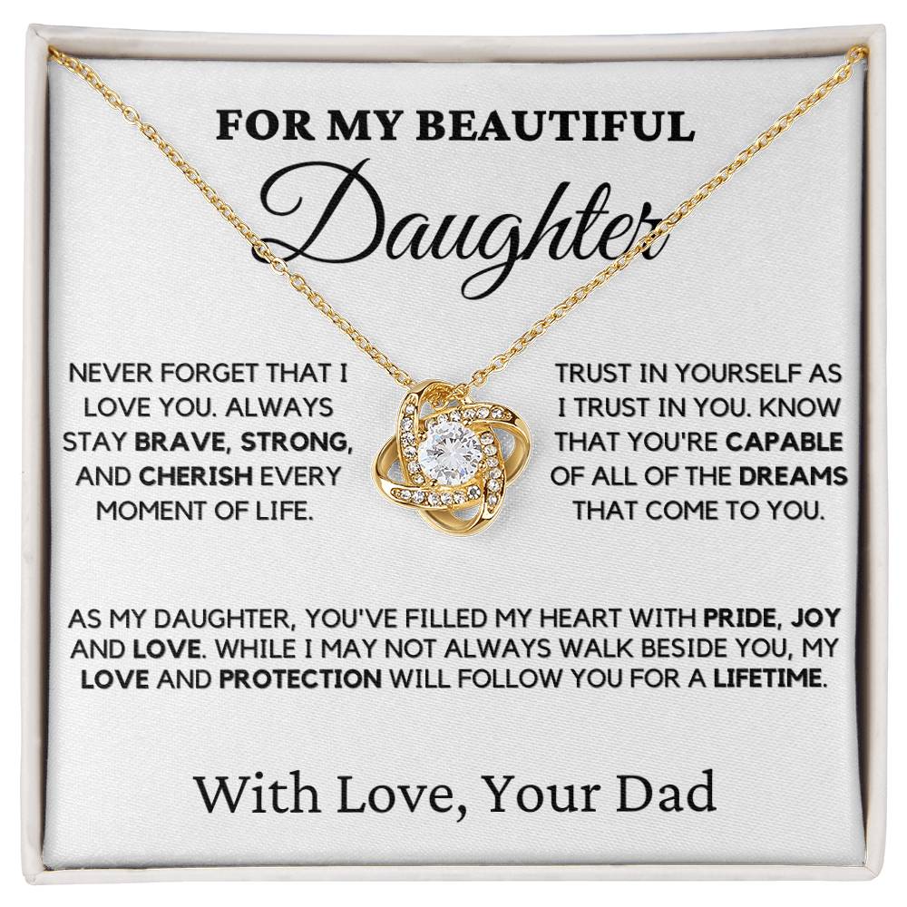 Gift For Daughter From Dad - Never Forget That I Love You