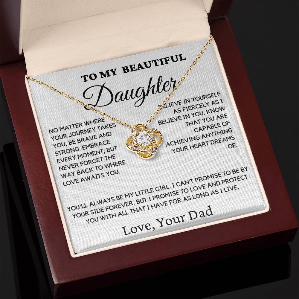 Gift For Daughter From Dad - No Matter Where Your Journey