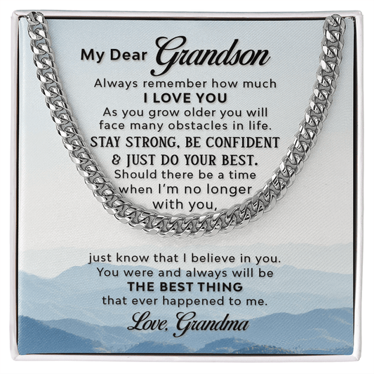 Gift For Grandson From Grandmother - Always Remember How Much I Love You(Blue)