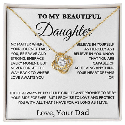 Gift For Daughter From Dad - No Matter Where Your Journey
