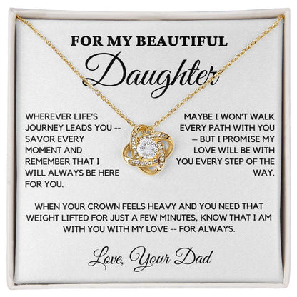 Gift For Daughter From Dad - Wherever Life's Journey Leads You