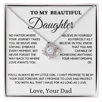 Gift For Daughter From Dad - No Matter Where Your Journey
