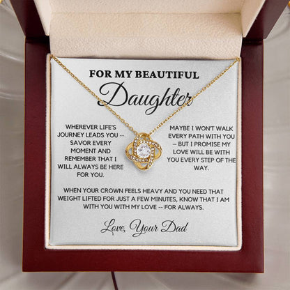 Gift For Daughter From Dad - Wherever Life's Journey Leads You