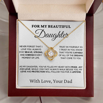 Gift For Daughter From Dad - Never Forget That I Love You