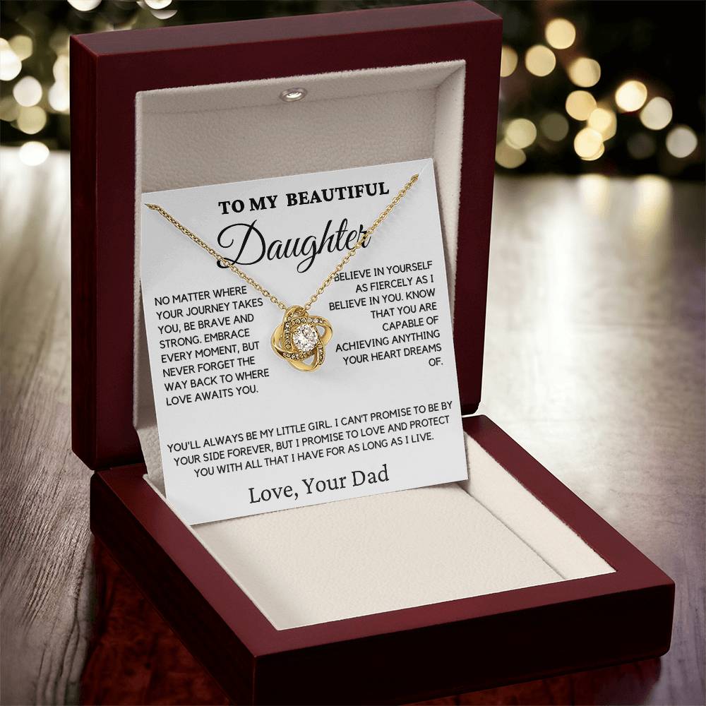 Gift For Daughter From Dad - No Matter Where Your Journey