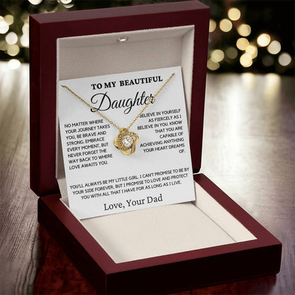 Gift For Daughter From Dad - No Matter Where Your Journey