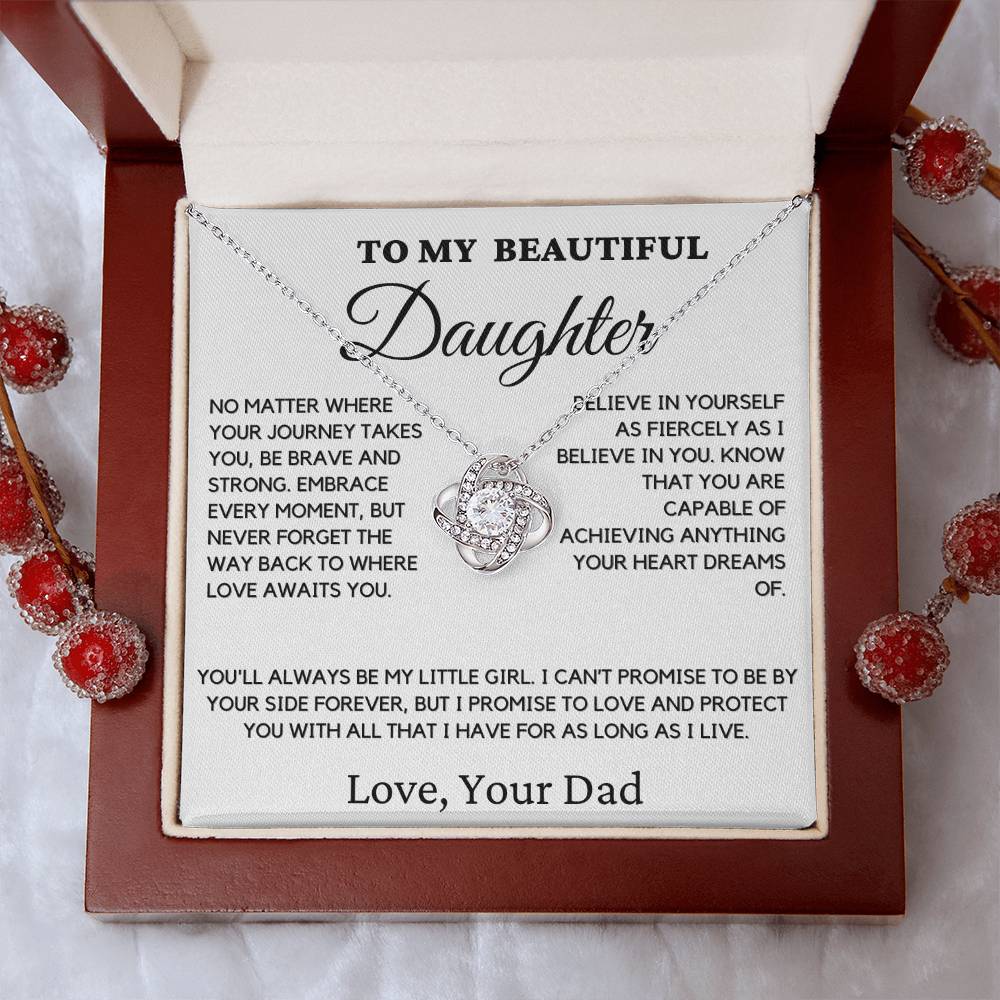 Gift For Daughter From Dad - No Matter Where Your Journey