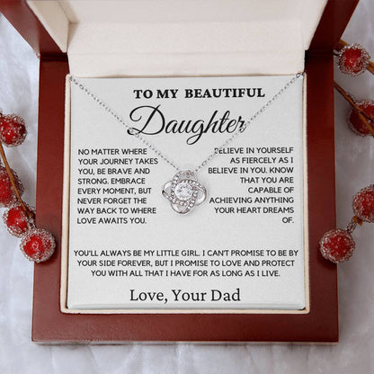 Gift For Daughter From Dad - No Matter Where Your Journey