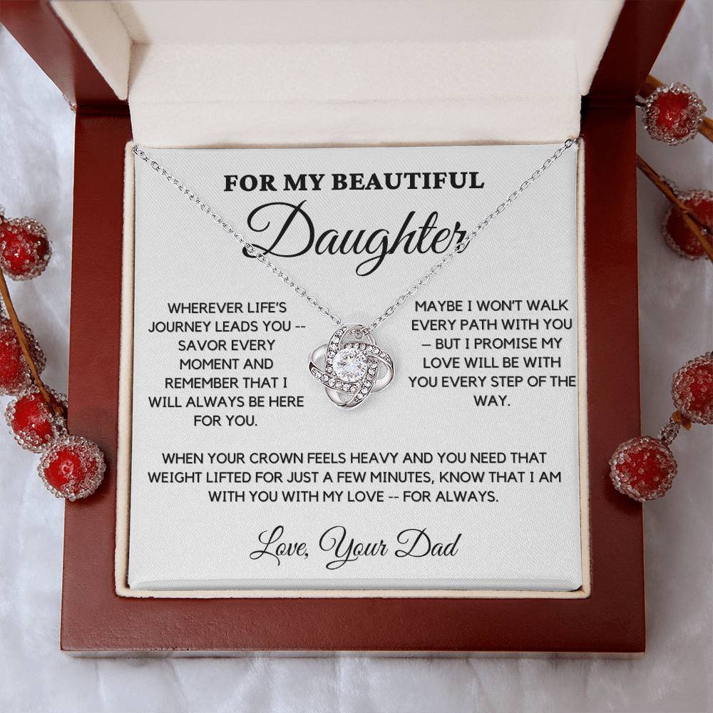 Gift For Daughter From Dad - Wherever Life's Journey Leads You